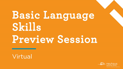 Basic Language Skills - Preview Session  - Virtual