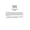 Scientific Spelling Student Notebook Masters