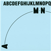 Blue Alphabet Arc (2-sided)