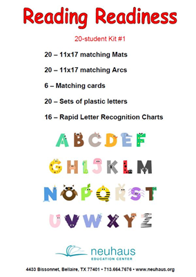 Reading Readiness Kit 1 Unlaminated - 20 Students