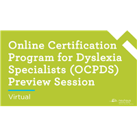 Online Certification Program for Dyslexia Specialists - Preview Session - Virtual