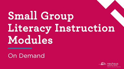 Small Group Literacy Instruction Modules (On-demand)