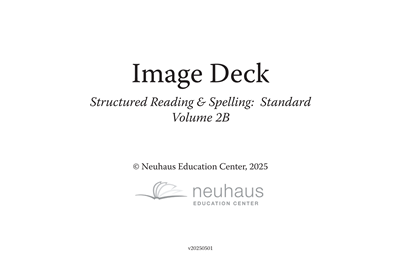 Structured Reading & Spelling Volume 2B Standard Image Deck