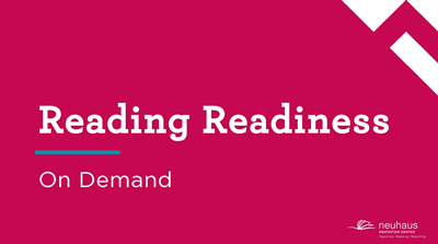 Reading Readiness (On-demand)